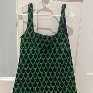 Zara green and black mini dress